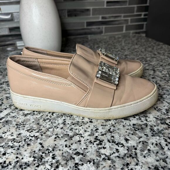 MICHAEL Michael Kors Tan and Pink Flats with Rhinestone Embellishment - Picture 4 of 12